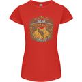 Dinosaur Abduction Aliens UFO T-Rex Womens Petite Cut T-Shirt Red