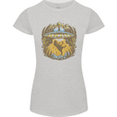 Dinosaur Abduction Aliens UFO T-Rex Womens Petite Cut T-Shirt Sports Grey