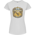 Dinosaur Abduction Aliens UFO T-Rex Womens Petite Cut T-Shirt White