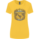 Dinosaur Abduction Aliens UFO T-Rex Womens Wider Cut T-Shirt Yellow