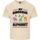 Dinosaur Alphabet Achelousaurus Barosaurus Mens Cotton T-Shirt Tee Top Natural