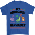 Dinosaur Alphabet Achelousaurus Barosaurus Mens T-Shirt 100% Cotton Royal Blue