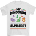 Dinosaur Alphabet Achelousaurus Barosaurus Mens T-Shirt 100% Cotton White