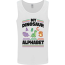 Dinosaur Alphabet Achelousaurus Barosaurus Mens Vest Tank Top White