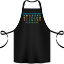 Dinosaur Alphabet T-Rex Velociraptor Cotton Apron 100% Organic Black