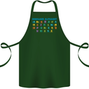 Dinosaur Alphabet T-Rex Velociraptor Cotton Apron 100% Organic Forest Green