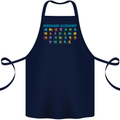 Dinosaur Alphabet T-Rex Velociraptor Cotton Apron 100% Organic Navy Blue