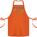 Dinosaur Alphabet T-Rex Velociraptor Cotton Apron 100% Organic Orange