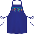 Dinosaur Alphabet T-Rex Velociraptor Cotton Apron 100% Organic Royal Blue