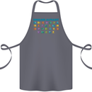 Dinosaur Alphabet T-Rex Velociraptor Cotton Apron 100% Organic Steel
