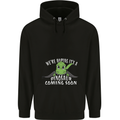 Dinosaur Coming Soon New Baby Pregnancy Childrens Kids Hoodie Black