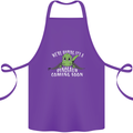 Dinosaur Coming Soon New Baby Pregnancy Cotton Apron 100% Organic Purple