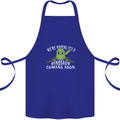 Dinosaur Coming Soon New Baby Pregnancy Cotton Apron 100% Organic Royal Blue