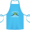 Dinosaur Coming Soon New Baby Pregnancy Cotton Apron 100% Organic Turquoise