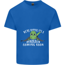 Dinosaur Coming Soon New Baby Pregnancy Kids T-Shirt Childrens Royal Blue