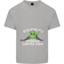 Dinosaur Coming Soon New Baby Pregnancy Kids T-Shirt Childrens Sports Grey