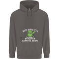 Dinosaur Coming Soon New Baby Pregnancy Mens 80% Cotton Hoodie Charcoal