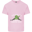 Dinosaur Coming Soon New Baby Pregnancy Mens Cotton T-Shirt Tee Top Light Pink