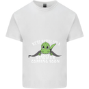 Dinosaur Coming Soon New Baby Pregnancy Mens Cotton T-Shirt Tee Top White