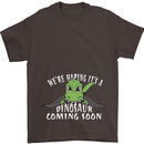 Dinosaur Coming Soon New Baby Pregnancy Mens T-Shirt 100% Cotton Dark Chocolate