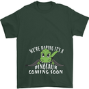 Dinosaur Coming Soon New Baby Pregnancy Mens T-Shirt 100% Cotton Forest Green