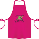 Dinosaur Coming Soon New Baby Pregnancy Pregnant Cotton Apron 100% Organic Pink