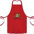 Dinosaur Coming Soon New Baby Pregnancy Pregnant Cotton Apron 100% Organic Red