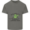 Dinosaur Coming Soon New Baby Pregnancy Pregnant Mens Cotton T-Shirt Tee Top Charcoal