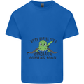 Dinosaur Coming Soon New Baby Pregnancy Pregnant Mens Cotton T-Shirt Tee Top Royal Blue