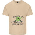 Dinosaur Coming Soon New Baby Pregnancy Pregnant Mens Cotton T-Shirt Tee Top Sand