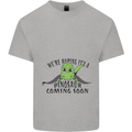 Dinosaur Coming Soon New Baby Pregnancy Pregnant Mens Cotton T-Shirt Tee Top Sports Grey