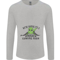 Dinosaur Coming Soon New Baby Pregnancy Pregnant Mens Long Sleeve T-Shirt Sports Grey