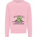 Dinosaur Coming Soon New Baby Pregnancy Pregnant Mens Sweatshirt Jumper Light Pink