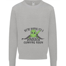 Dinosaur Coming Soon New Baby Pregnancy Pregnant Mens Sweatshirt Jumper Sports Grey