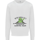 Dinosaur Coming Soon New Baby Pregnancy Pregnant Mens Sweatshirt Jumper White