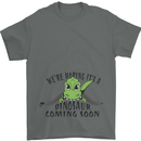 Dinosaur Coming Soon New Baby Pregnancy Pregnant Mens T-Shirt 100% Cotton Charcoal