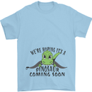 Dinosaur Coming Soon New Baby Pregnancy Pregnant Mens T-Shirt 100% Cotton Light Blue