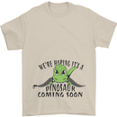 Dinosaur Coming Soon New Baby Pregnancy Pregnant Mens T-Shirt 100% Cotton Sand