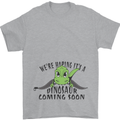 Dinosaur Coming Soon New Baby Pregnancy Pregnant Mens T-Shirt 100% Cotton Sports Grey