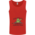 Dinosaur Coming Soon New Baby Pregnancy Pregnant Mens Vest Tank Top Red