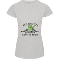 Dinosaur Coming Soon New Baby Pregnancy Pregnant Womens Petite Cut T-Shirt Sports Grey