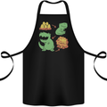Dinosaur Evolution Extinction Fossils T-Rex Cotton Apron 100% Organic Black