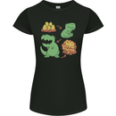Dinosaur Evolution Extinction Fossils T-Rex Womens Petite Cut T-Shirt Black