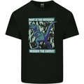 Dinosaur Extinction Asteroid Funny T-Rex Mens Cotton T-Shirt Tee Top Black
