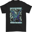 Dinosaur Extinction Asteroid Funny T-Rex Mens T-Shirt 100% Cotton Black