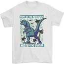 Dinosaur Extinction Asteroid Funny T-Rex Mens T-Shirt 100% Cotton White