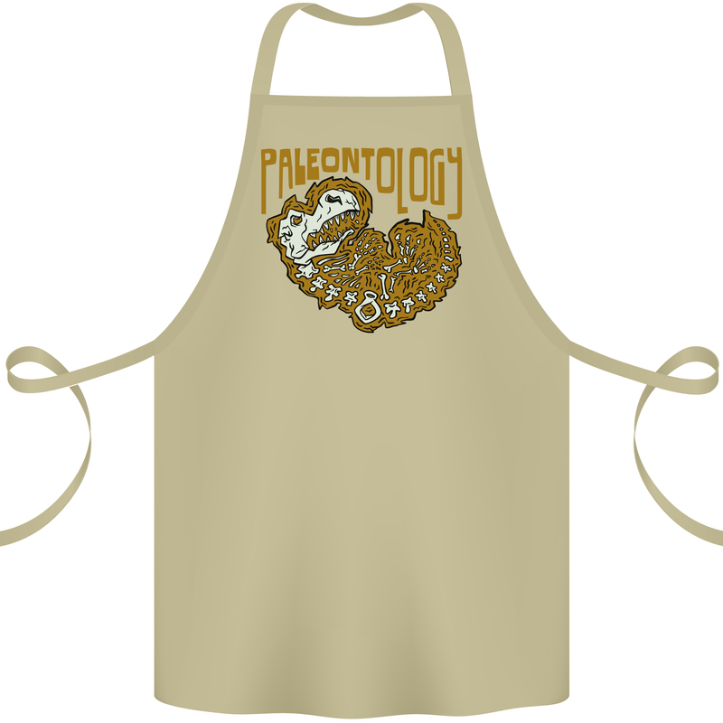 Dinosaur Fossil Paleontology Skeleton Cotton Apron 100% Organic Khaki