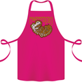 Dinosaur Fossil Paleontology Skeleton Cotton Apron 100% Organic Pink