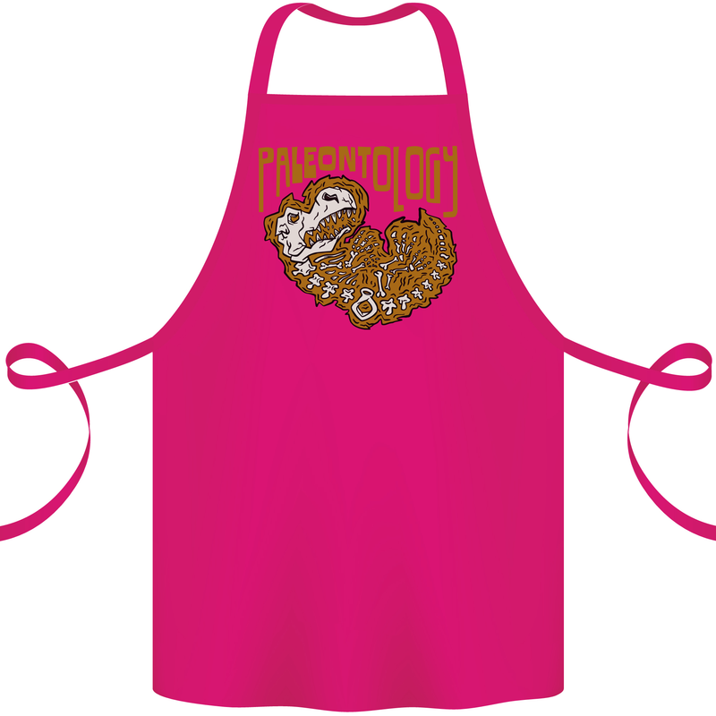 Dinosaur Fossil Paleontology Skeleton Cotton Apron 100% Organic Pink