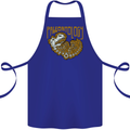 Dinosaur Fossil Paleontology Skeleton Cotton Apron 100% Organic Royal Blue